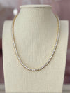 Quiet Glamour CZ Tennis Necklace - Gold