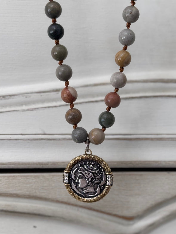 Roman Soldier Coin Necklace