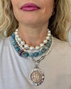 The Three Graces Necklace- White Pearl Necklace