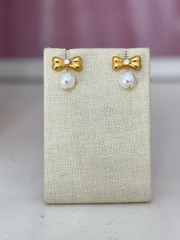 Bow Pearl Earrings