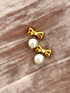 Bow Pearl Earrings