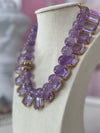 Red Carpet Swarovski Crystal Necklace - Lavendar