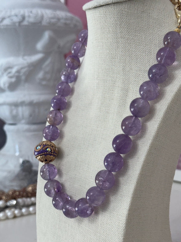 She Simply Is: Swarovski Crystal Hoops - Lavendar