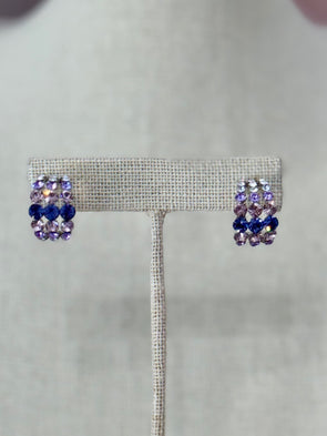 She Simply Is: Swarovski Crystal Hoops - Lavendar