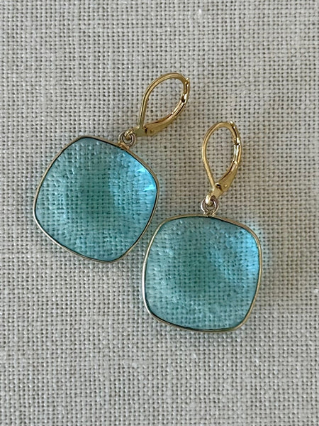 Blue Quartz Stone Earrings