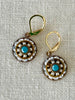 Turquoise & Pearl Blossom Earrings