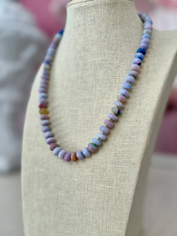 Natural Storyteller Necklace - Lavender Opal - Image #2