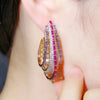 Hibiscous Hoop Earrings - Image #3