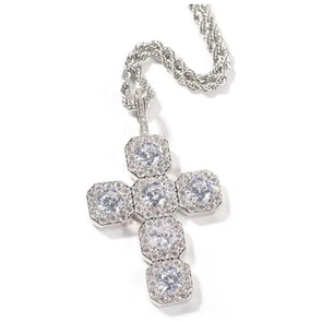 Roma Cross Necklace - Silver - Image #1