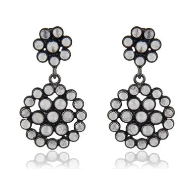 blossom earrings - black