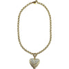 Angel Wings Heart Necklace - Gold - Image #1