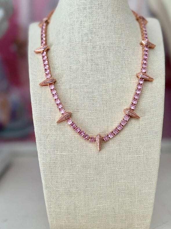 Grit and Grace Necklace - Pink - Image #1