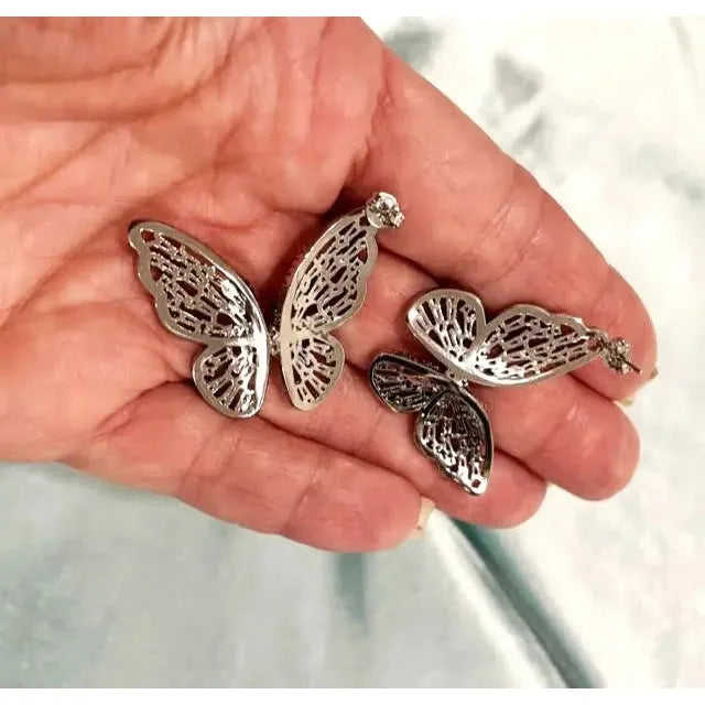 Papillon Silver Earrings - Image #3