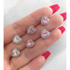 heart pave studs - silver - Image #2