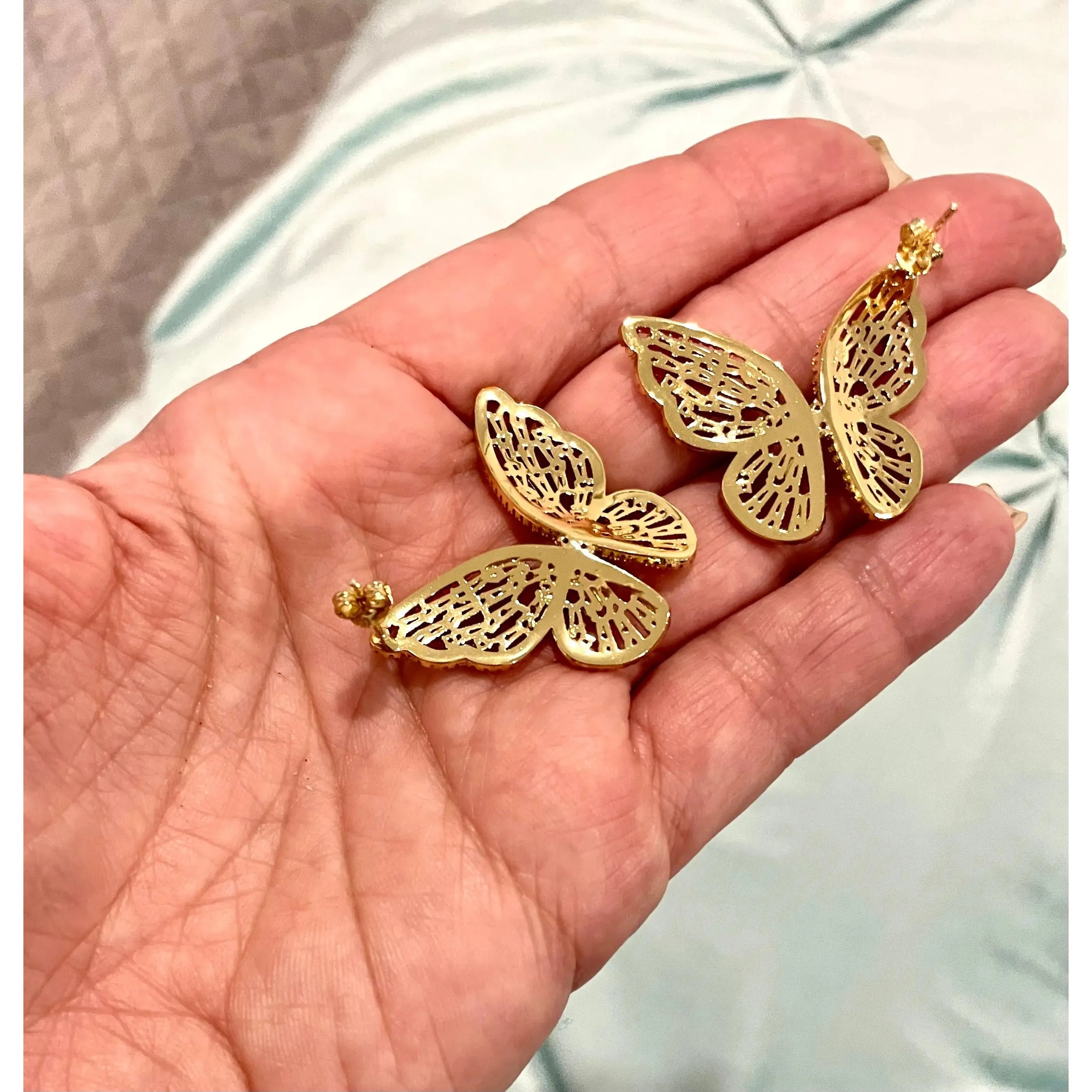 Papillon Gold Earrings - Image #3