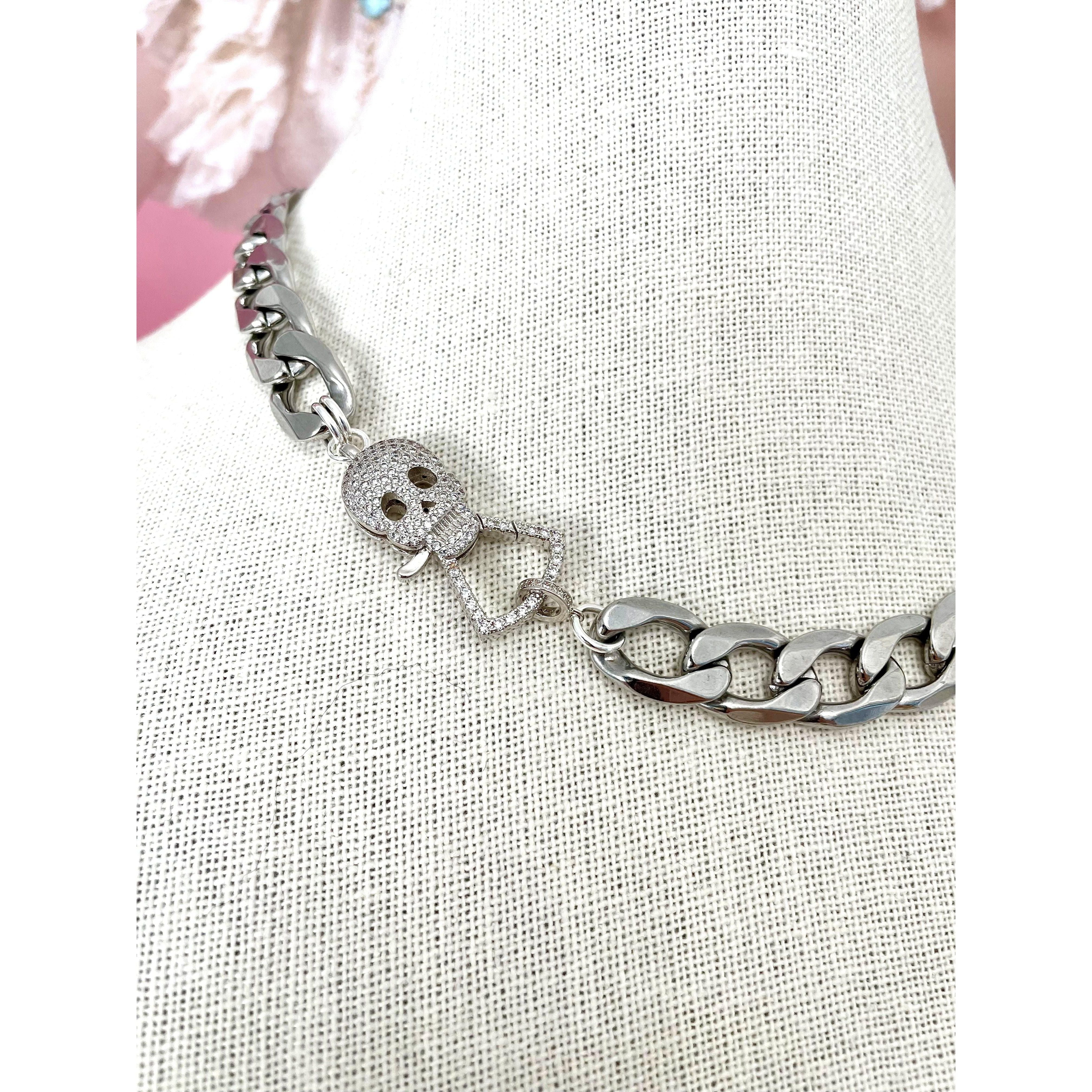 Celebration Skull Necklace - Silver - Image #2