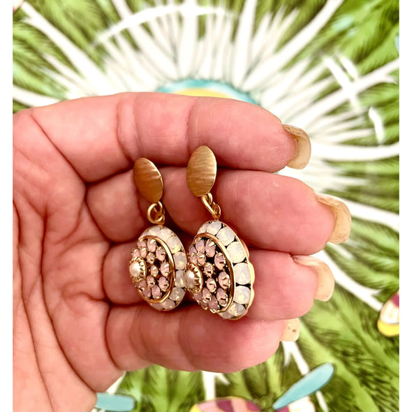 Rosette Earrings - Pink - Image #3