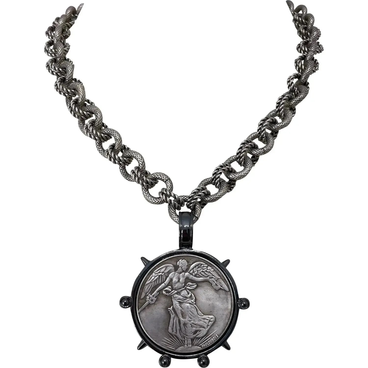 Victory Angel Gunmetal Necklace - Image #1