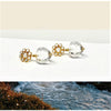 daisy clear quartz earrings