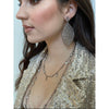 Simona Black Silver Earrings